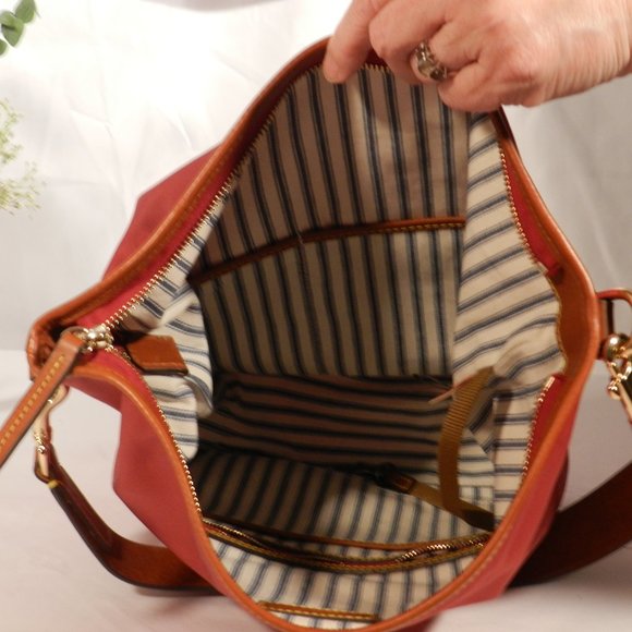 Dooney & Bourke Nylon HoBo - Raspberry mark on rt. - Picture 8 of 9